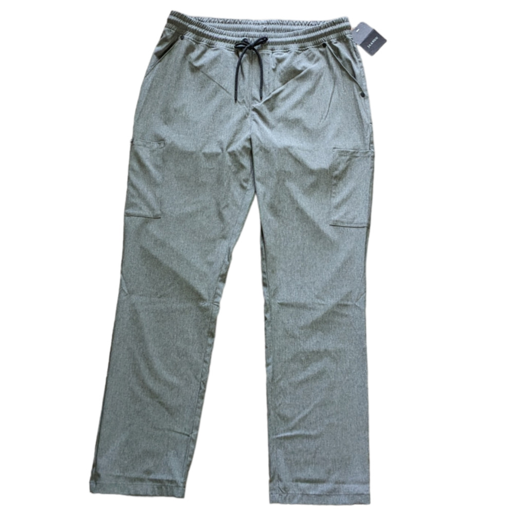 Jaanuu Mesh Detail jogger pant gray men's size L NWT